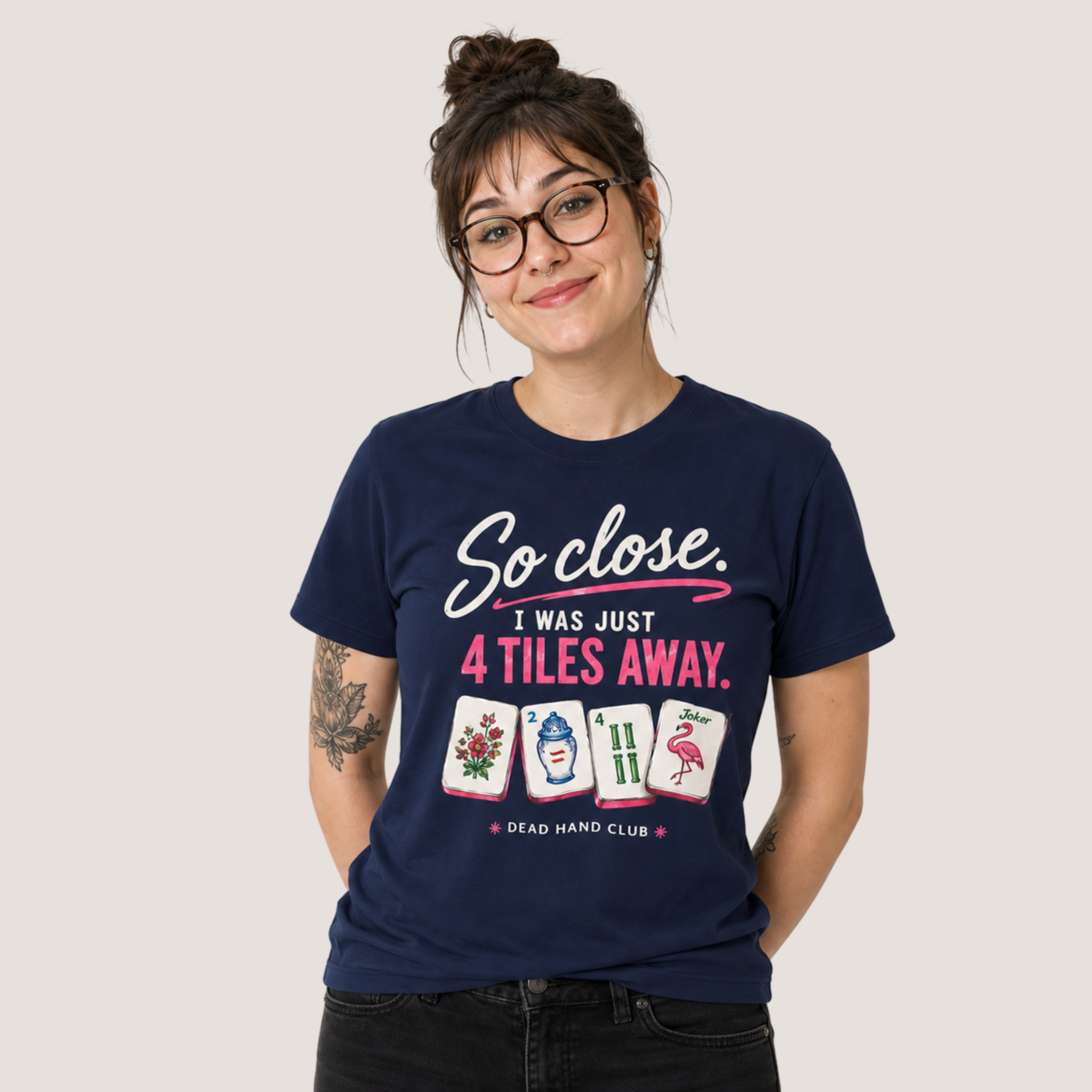 So Close. 4 Tiles Away. Mahjong Tee