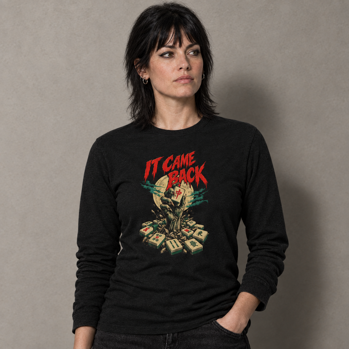 Long Sleeve — It Came Back Mahjong Tee