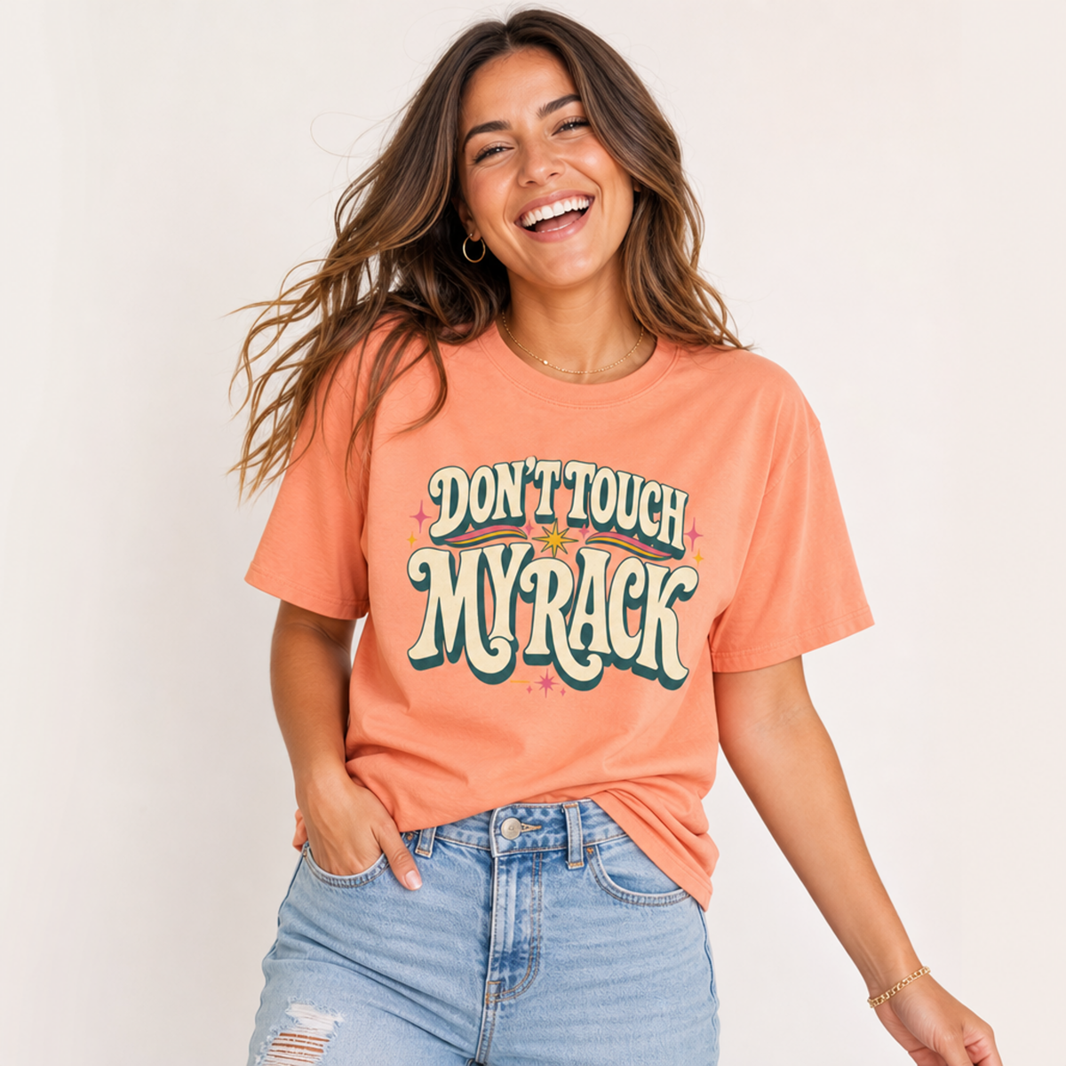 Don’t Touch My Rack Mahjong Shirt – Retro