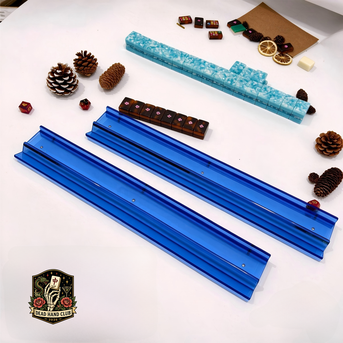 Blue Me Away Mahjong Racks