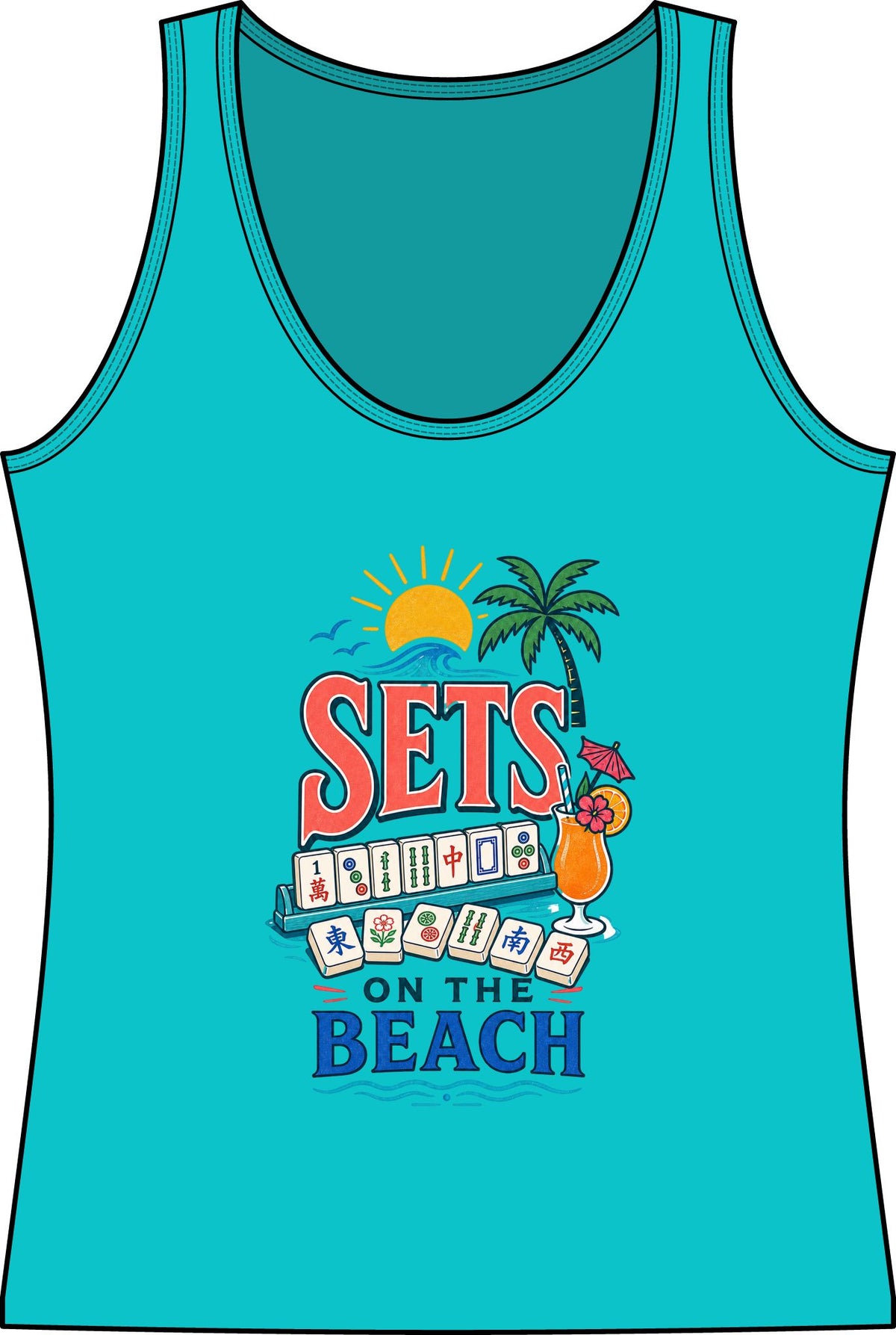 Sets on the Beach Mahjong Tank